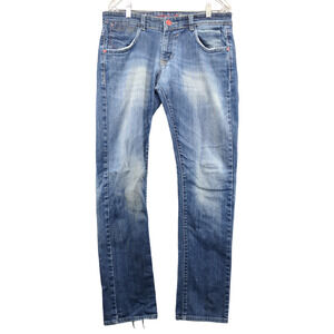 Property Of Studio 99 Men's Jeans Blue 35x33 Medium Wash 5 Pocket Belt Loops